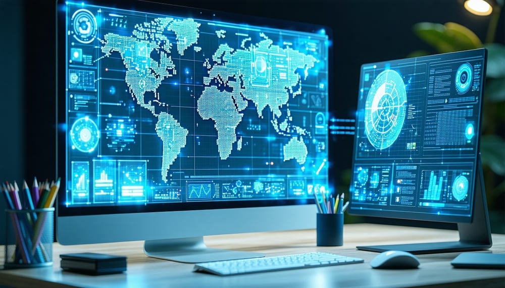 AI automating business workflow on a computer
